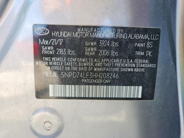 2017 HYUNDAI ELANTRA SE Base