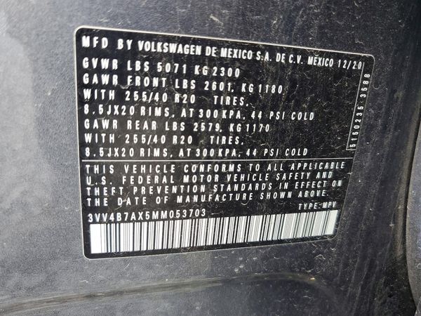 2021 VOLKSWAGEN TIGUAN