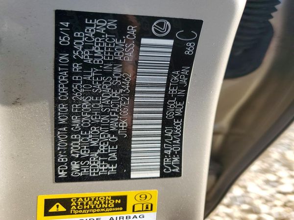 2014 LEXUS ES