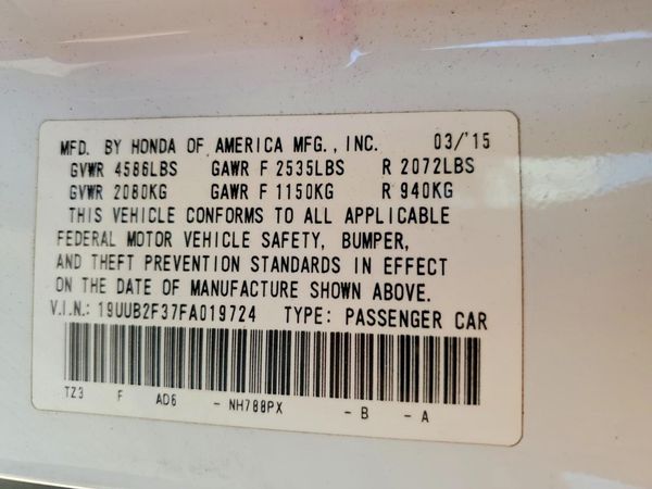 2015 ACURA TLX V6