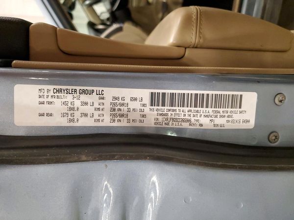 2012 JEEP CHEROKEE Limited — VINS