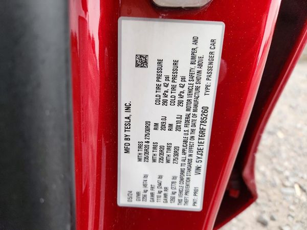 2024 TESLA MODEL 3 — VINS