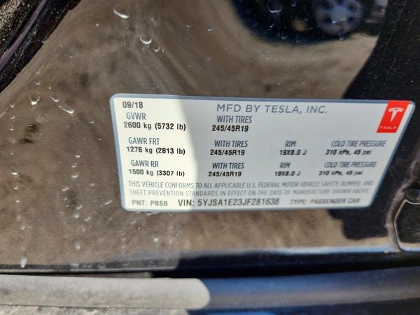 2018 TESLA MODEL S