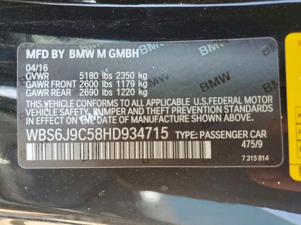 2017 BMW M6