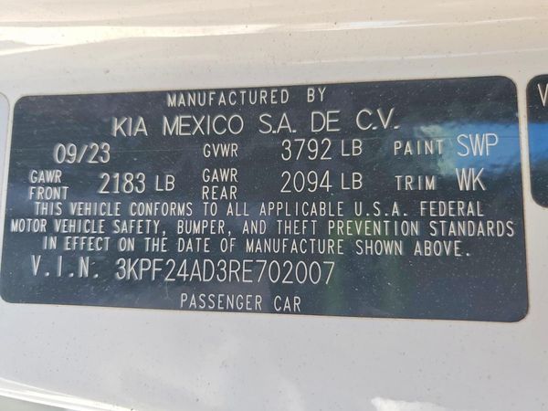 2024 KIA FORTE LX, LXS