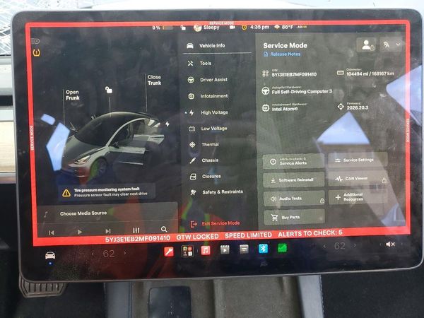 2021 TESLA MODEL 3 — ODOM