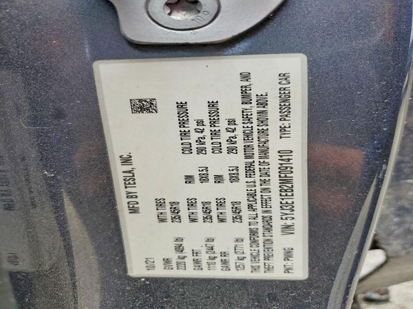 2021 TESLA MODEL 3 — VINS
