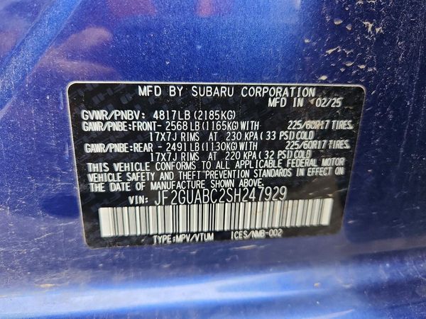 2025 SUBARU CROSSTREK