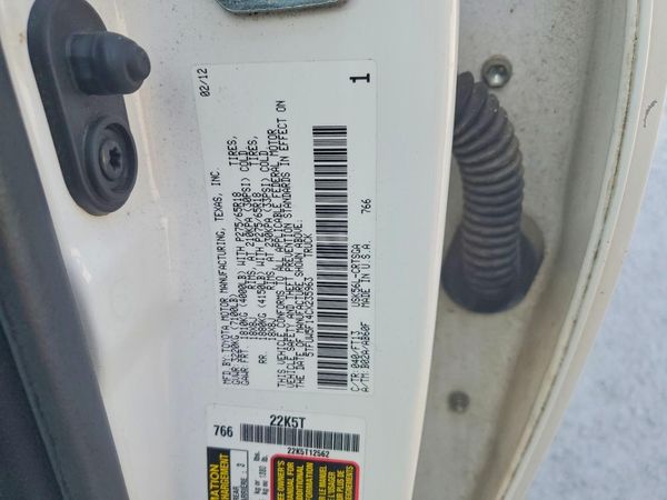 2012 TOYOTA TUNDRA SR5
