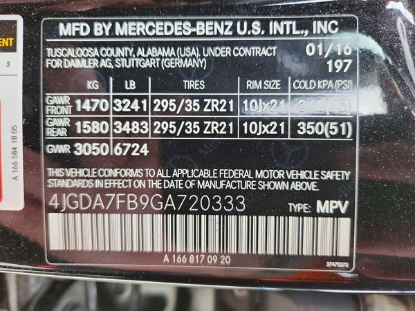 2016 MERCEDES-BENZ GLE GLE63 S AMG