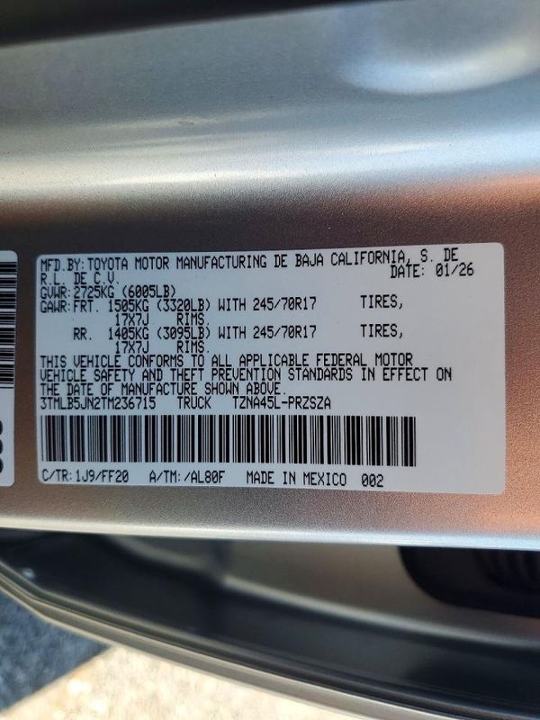 2026 TOYOTA TACOMA