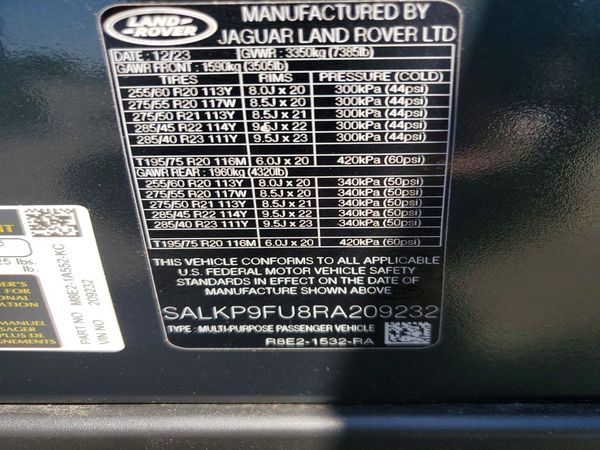 2024 LAND ROVER RANGE ROVER SE