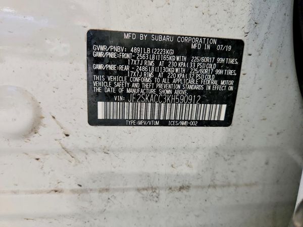 2019 SUBARU FORESTER