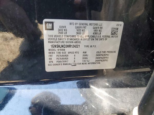 2017 CHEVROLET SUBURBAN Premier — VINS
