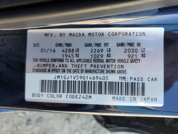 2016 MAZDA 6 Touring/GS