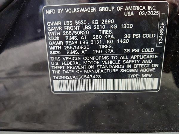 2025 VOLKSWAGEN ATLAS