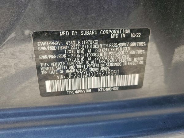 2023 SUBARU CROSSTREK