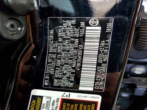 2015 TOYOTA CAMRY