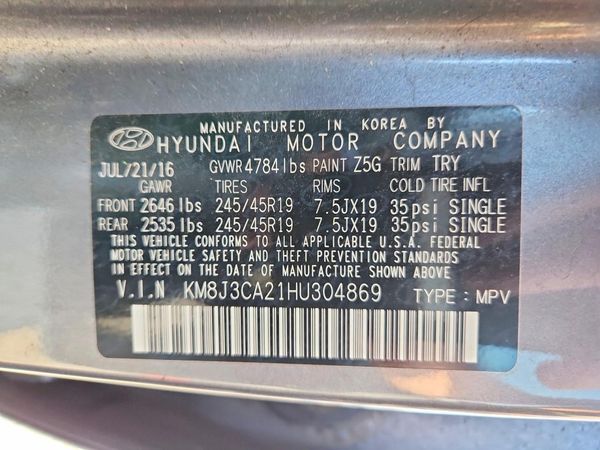 2017 HYUNDAI TUCSON