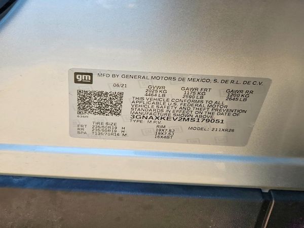 2021 CHEVROLET EQUINOX LT (1LT) — VINS