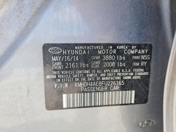 2015 HYUNDAI ELANTRA GLS(Middle)