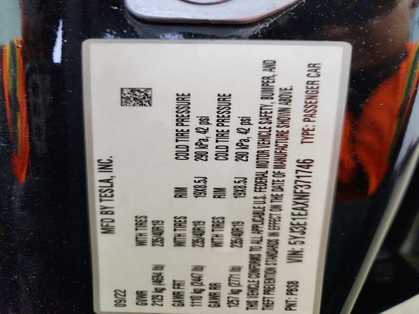 2022 TESLA MODEL 3