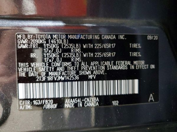 2021 TOYOTA RAV4 LE