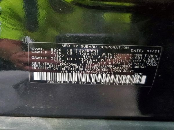 2021 SUBARU OUTBACK
