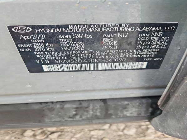 2021 HYUNDAI SANTA FE SEL