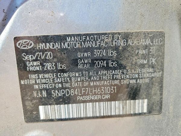 2020 HYUNDAI ELANTRA