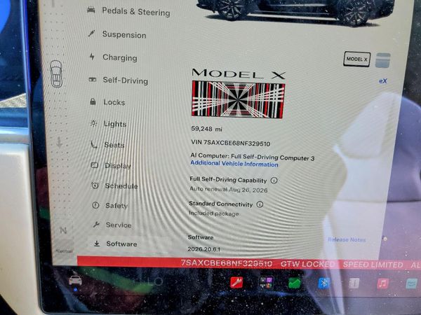 2022 TESLA MODEL X — ODOM