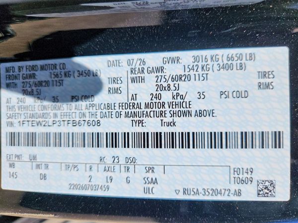 2026 FORD F150
