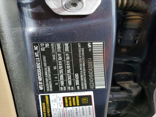 2013 MERCEDES-BENZ ML ML350 4-MATIC