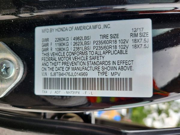 2018 ACURA RDX Advance Package