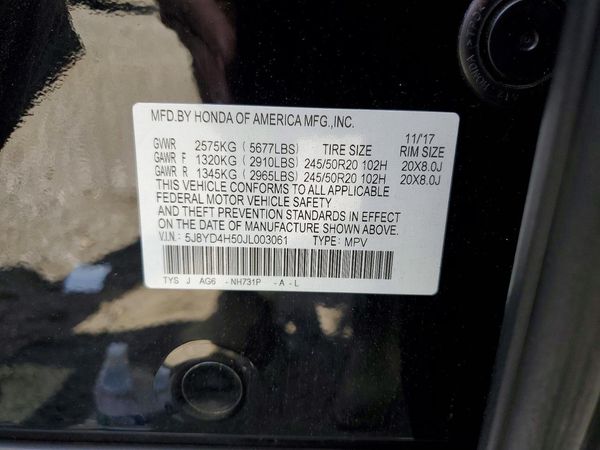 2018 ACURA MDX SH-AWD (Tech)