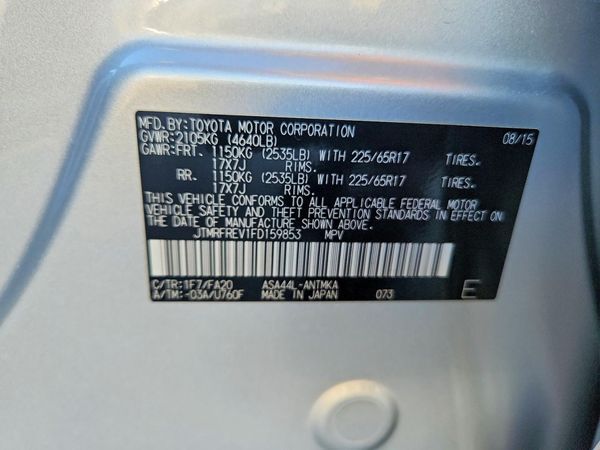 2015 TOYOTA RAV4 XLE (M Grade)
