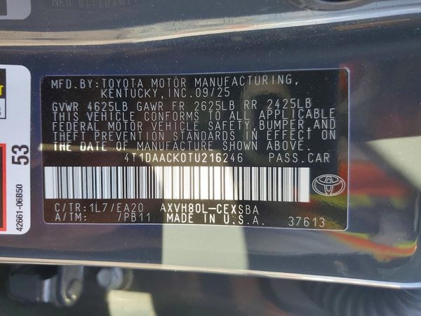 2026 TOYOTA CAMRY
