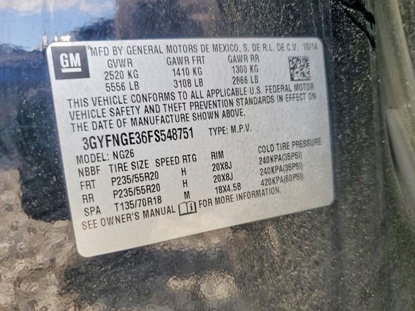 2015 CADILLAC SRX Premium