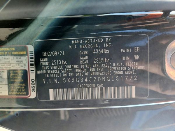2022 KIA K5 EX