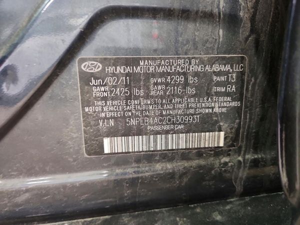 2012 HYUNDAI SONATA Middle-low level