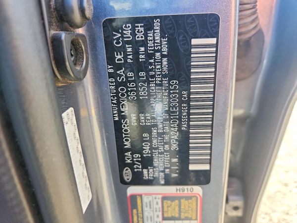 2020 KIA RIO LX, S