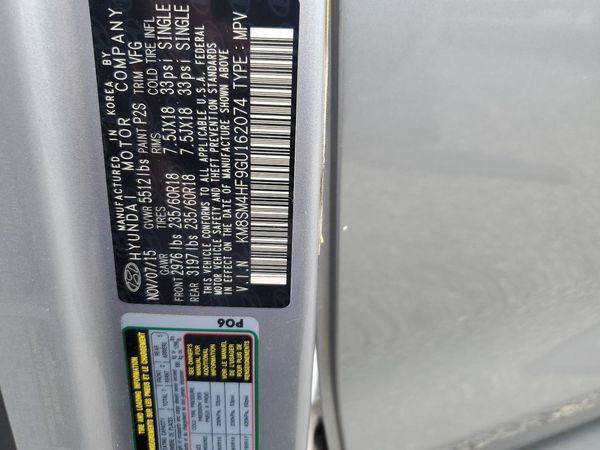 2016 HYUNDAI SANTA FE GI