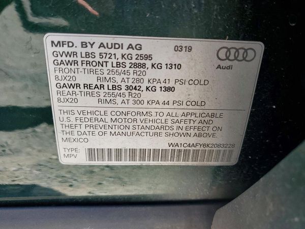 2019 AUDI SQ5 quattro Prestige