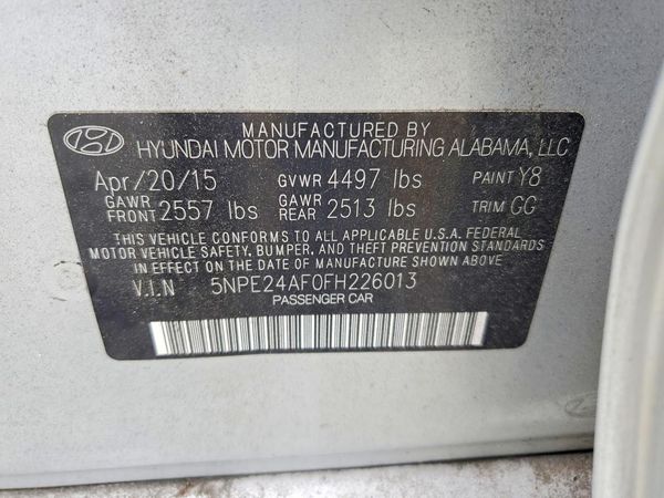 2015 HYUNDAI SONATA
