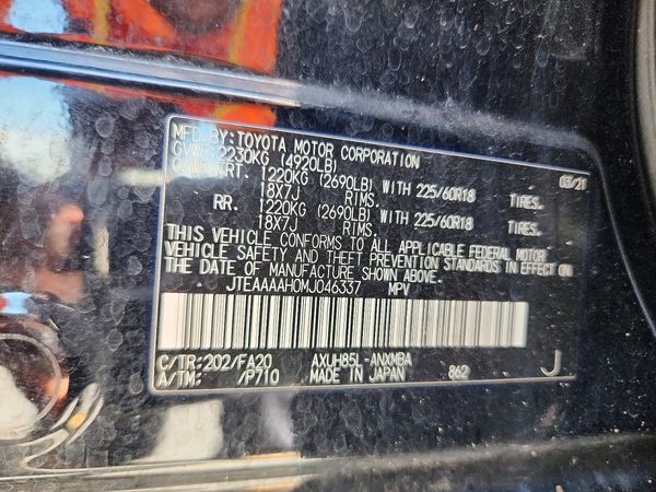 2021 TOYOTA VENZA