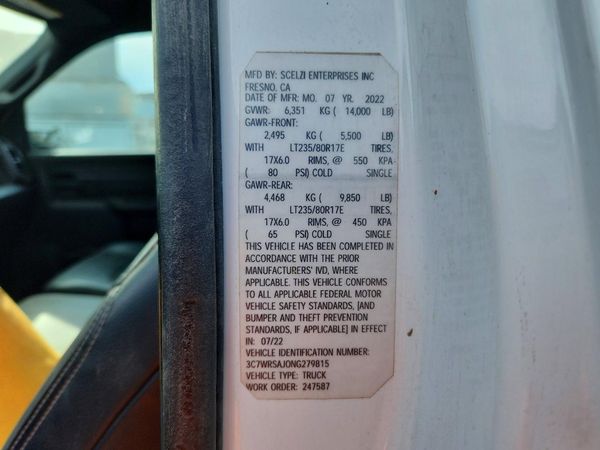 2022 RAM 3500 Regular Cab DRW