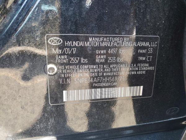 2017 HYUNDAI SONATA