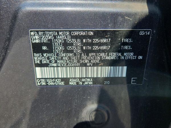 2014 TOYOTA RAV4 Sports