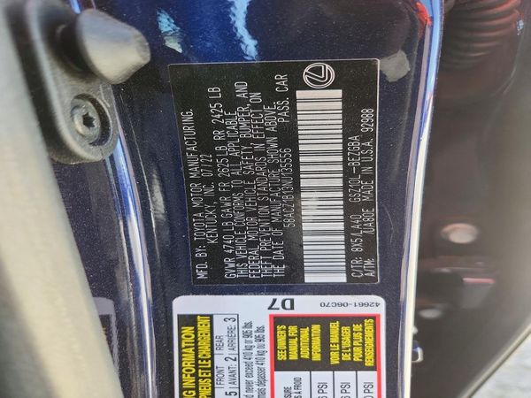 2022 LEXUS ES 350 350 Base