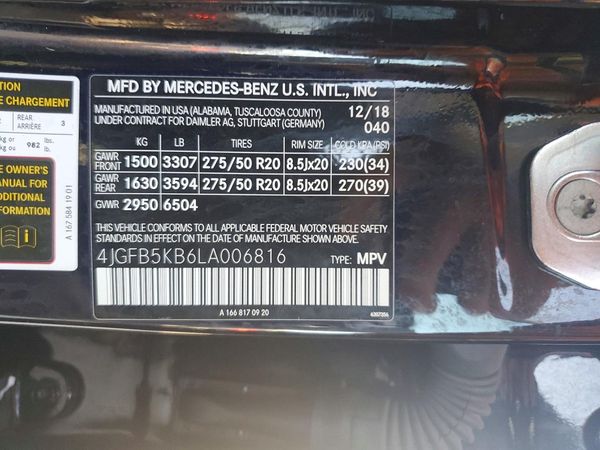 2020 MERCEDES-BENZ GLE